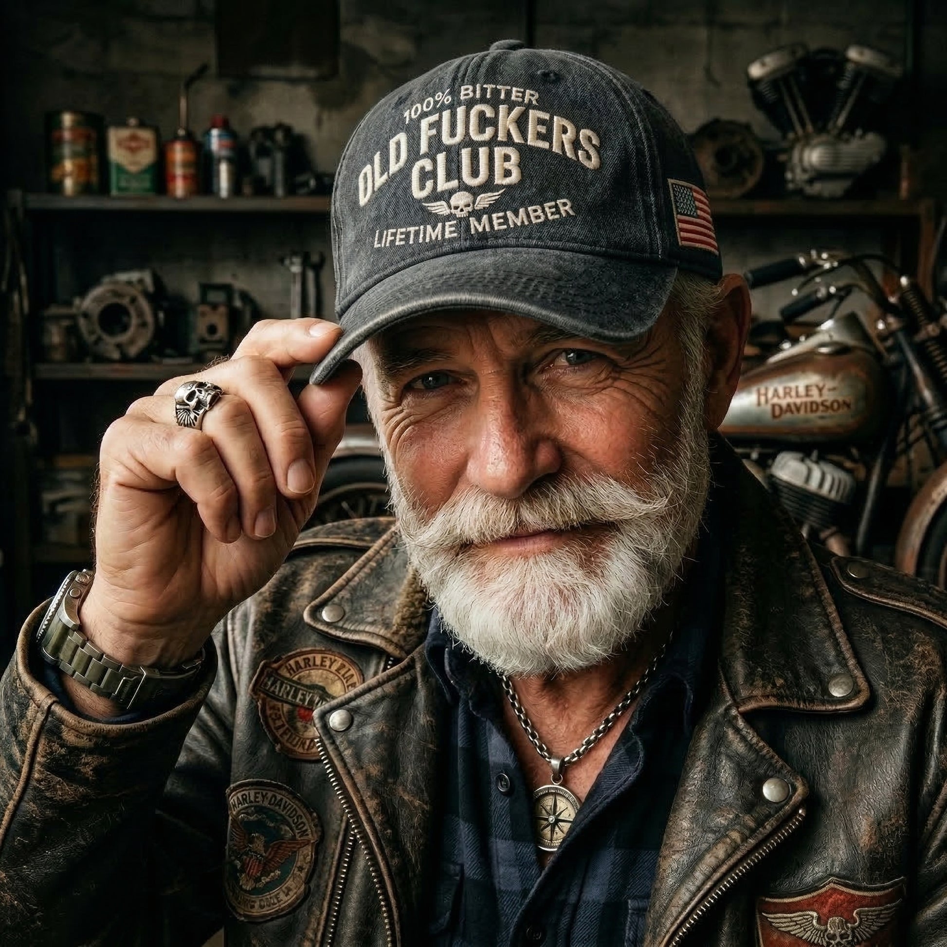 Old Fuckers Club Washed Cap-6