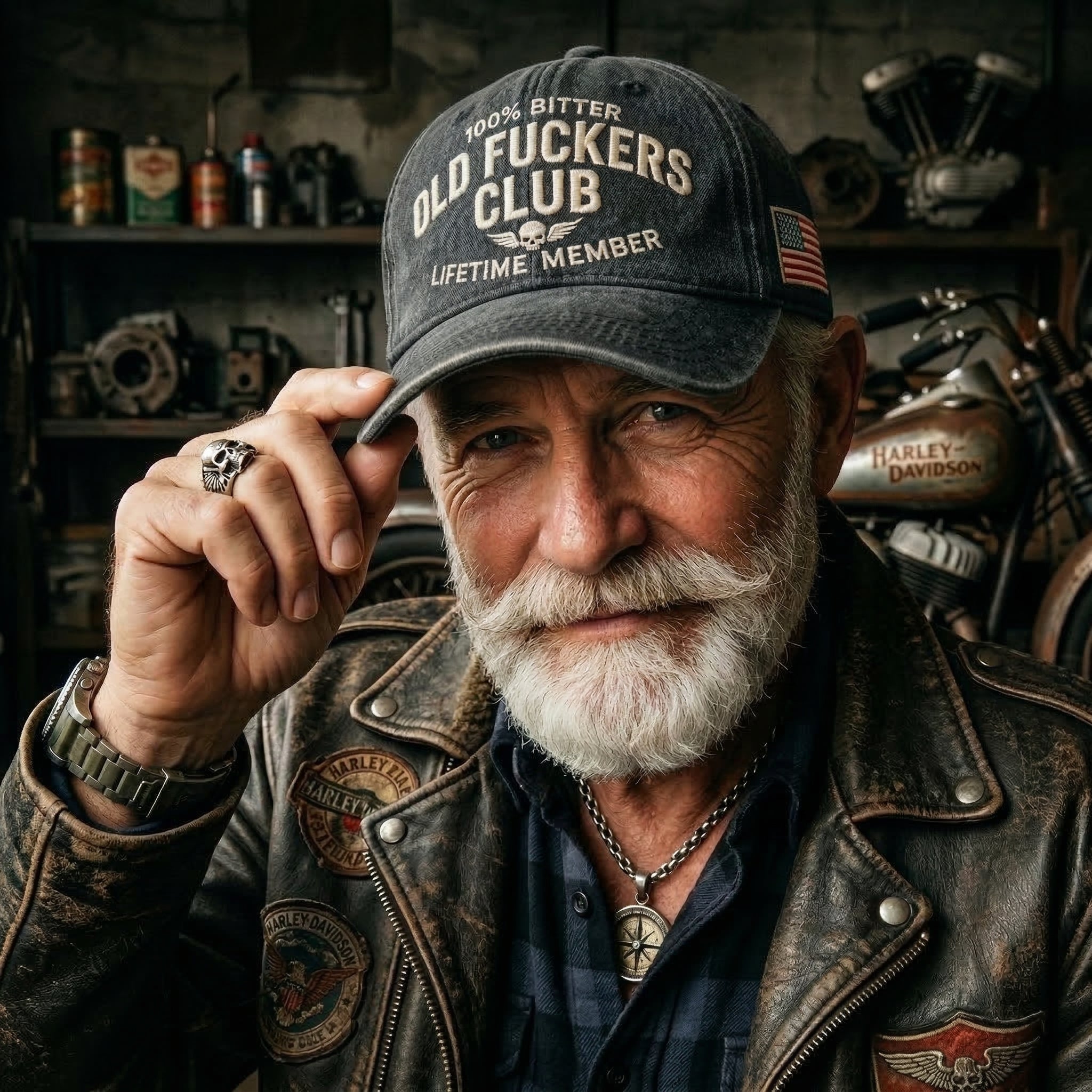 Old Fuckers Club Washed Cap